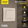 Tot Elegant switch, 10 a, 1 cl., With backlight, hidden, beige