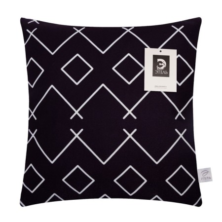 Pillowcase decorative Ethek "Ethics" Color Black 40 x 40 cm, velor-4