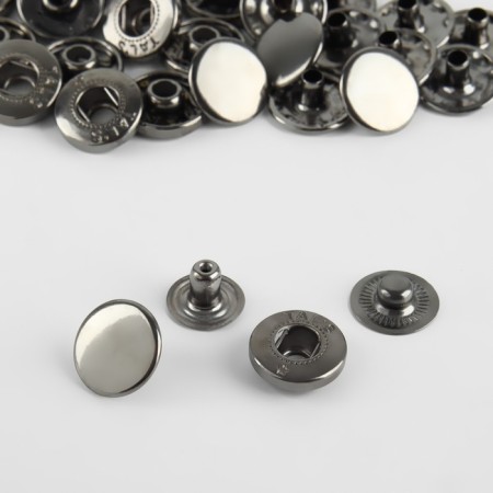 Installation button, alpha (S-shaped), d = 15 mm, black nickel color-1