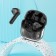 Wireless headphones K20, TWS, inserts, BT 5.0, 35/260 mAh, transparent, black