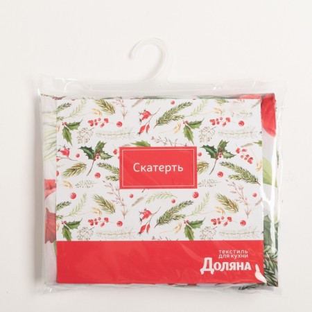 Скатерть Доляна «Украшение к празднику» 145*300 +/- 2 см, 100% п/э-6