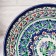The plate of the Rishtan ceramics "Patterns", blue, deep, 20 cm