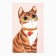 Cometric towers kites of CATS 35x60 cm - 8 pcs, 100% cotton