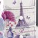Casket tree chestnut "Eiffel Tower and Lavender" 19.5x11x8 cm