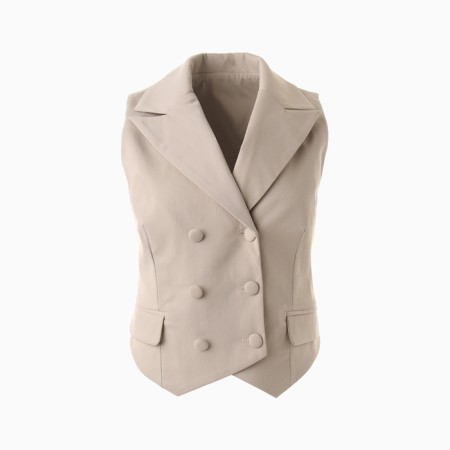 Women's vest Minaku: safari beige color, river 46