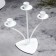 Summary Metal for 3 candles "Diez", 10.5x27 cm, white