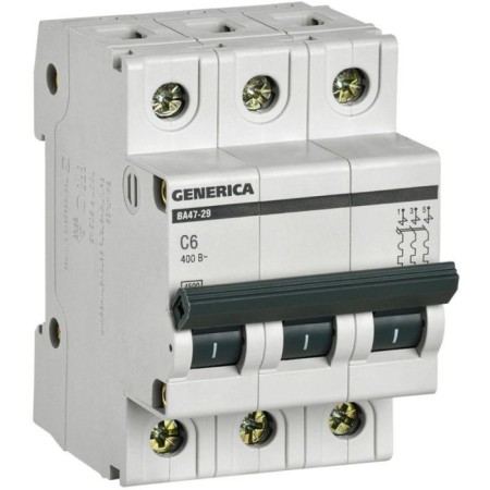 Switch automatic IEK MVA25-3-006-C 3P, 6A, 4.5ka