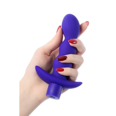 Anal vibrator Todo by toyfa adore, moisture resistant, silicone, blue color, 15 cm, d = 3.1 cm-3