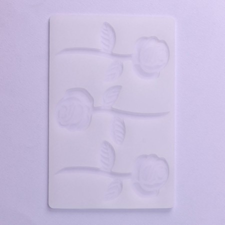 CHOCOLAD FORM “ROZA”, silicone, 3 cells, 19 × 12.5 × 0.1 cm, the color is transparent-2