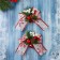 Jewelry jewelry "spruce composition" (set 2 pcs) bow with print, 13x12 cm, white-red