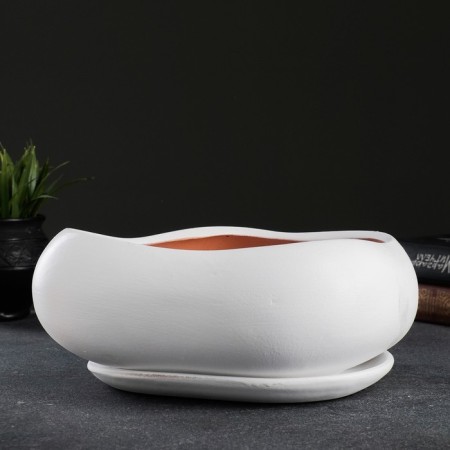 Bonsai pot, Big White, 2.5, l/ 24x28cm-1