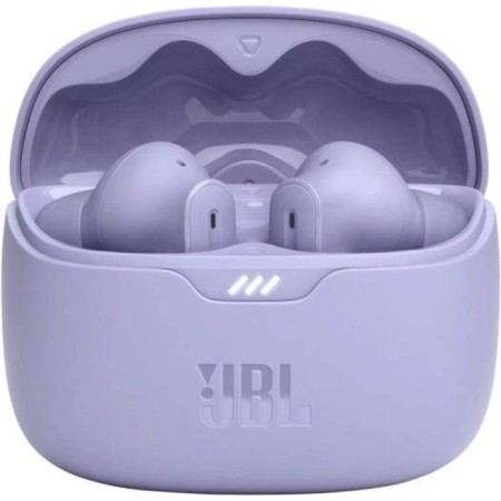 Enterrained JBL Tune BEAM headset purple Bluetooth wireless in the auricle-1