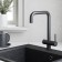 Santek's kitchen mixer "Tesio", with a filter connection, black matte