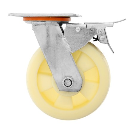 Wheel for transport trolleys rotary, d = 150, on the site, with a stop, pp covering-1