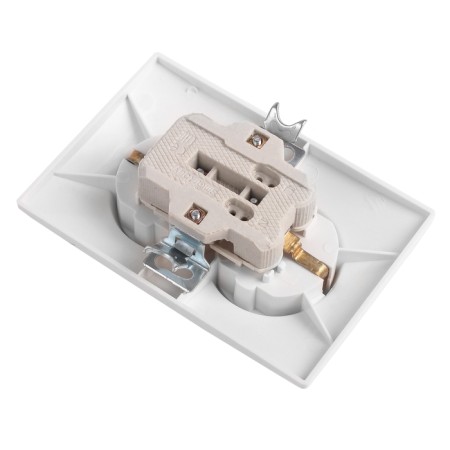 Smartbuy "Venus", double, ceramics, 16 A, with grounding, white-1