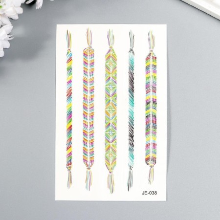 Tattoo on the body color "Macrame bracelets" 12x7.5 cm