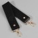 Handle for a bag, with carbines, 35 ± 1 cm × 3.5 cm, black/gold color