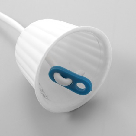 White wire 30cm, with a cartridge E27-5