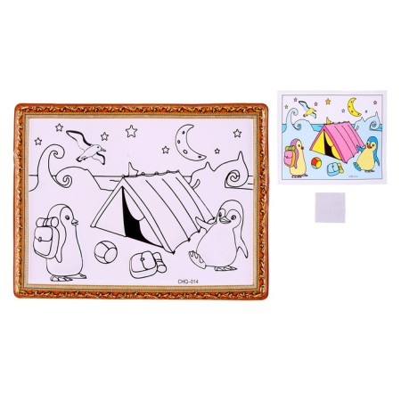Set for creativity: engraving and coloring voluminous from plastic "Penguin"-1