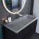 Sink uperwood Classic quartz 90 cm, quartz, gray matte, concrete