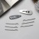 Invisible hair "Adele" (set 10 pcs) 5 cm, silver