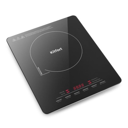 Induction tile KitFort KT-125, 1700 watts, 1 burner, timer, sensor, black