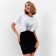 Women's T -shirt Minaku with a proprietary print, white color, size 44