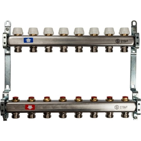 Collector Group Stout SMS 0922 000008, 1 "x3/4", 8 outputs, without consumables, stainless steel steel