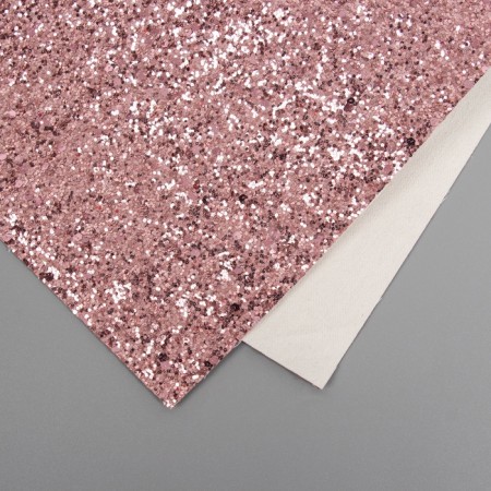 Liszt for creativity claim. Kozh "Large sparkles" light pink sheet 33x20 cm thick 0.84 mm