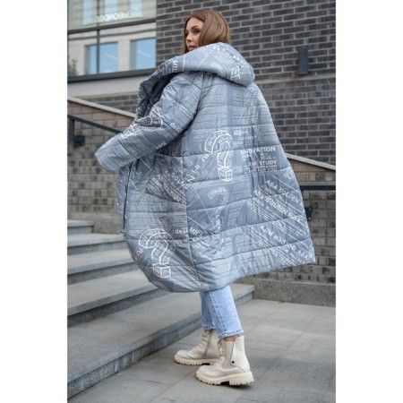 Women's jacket, size 64, gray color-3