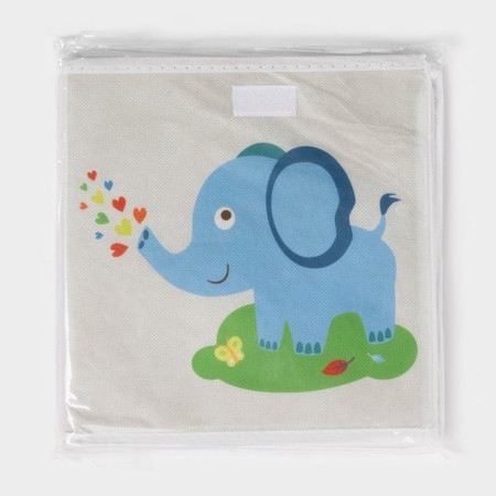 Stellid box for storage with the lid "Elephant", 25 × 25 × 25 cm, color gray color-5