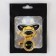 Set: nipple - Orthodontic dummy, with a chain holder. Boss, with a cap, +6 months, white/silver, rhinestones