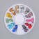 Decorative elements, rhinestones "drop", voluminous, 12 cells, multi -colored