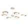 LED LED suspended Ambrella Light, Linetech, FL51615, 6XLED, 42 W, 3150LUM, 3000-6400K, white, light tree color
