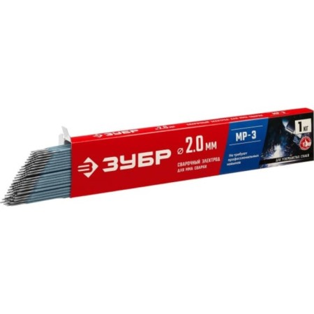 Electrodes welding bison MP-3 40011-2.0, with routine coating, D = 2 x 300 mm, 1 kg