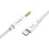 Hoco UPA19, Jack 3.5 mm (M) - Type -C, 1 m, nylon, silver cable