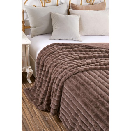 ANABALLY PLAD, size 220x240 cm, chocolate color-7