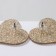 Acryl Earrings "Heart" Leopard, Golden-Cherry Color