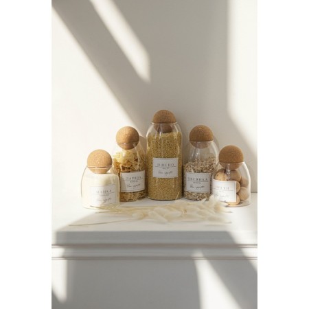 Glass Bank for bulk products with a cork lid Bellatenero "IVF. Ball ", 800 ml, 9 × 18.5 cm-5