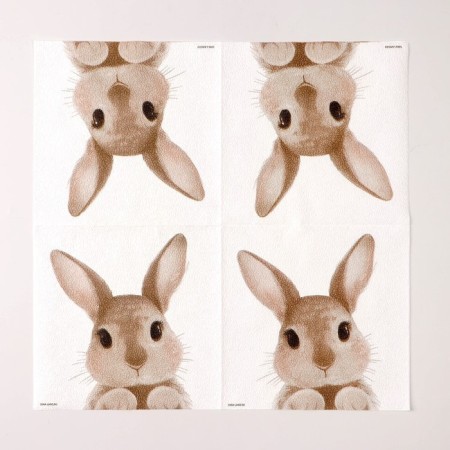 Napkins single -layer “rabbit”, 33 x 33 cm, set 20 pieces-6