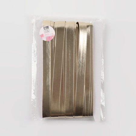 Stroke, leatherette, 15 mm × 10 ± 1 m, beige color-2