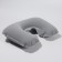 Pillow for neck is road, inflatable, 42 × 27 cm, gray color