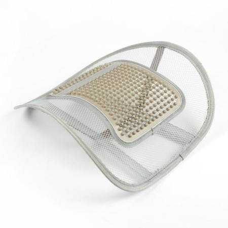 Orthopedic back on the seat with a vertical massager on a seat 38x39 cm, gray-2