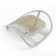 Orthopedic back on the seat with a vertical massager on a seat 38x39 cm, gray