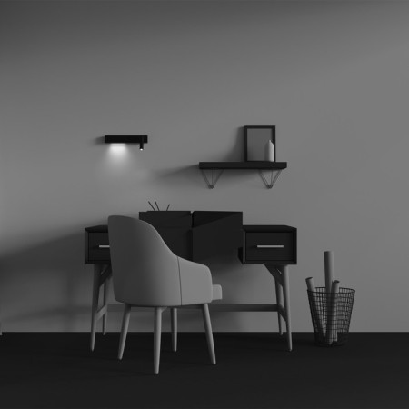 Bra Technical C031wl-L8b3k1 Comodo, 300x77x50 mm, LED, 8W, 500LM, 3000K, black color Black-5