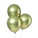 Latex ball 12 "Chrome", metal, set of 5 pcs., Salad color