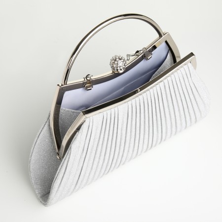Female bag on farmar, silver color-4