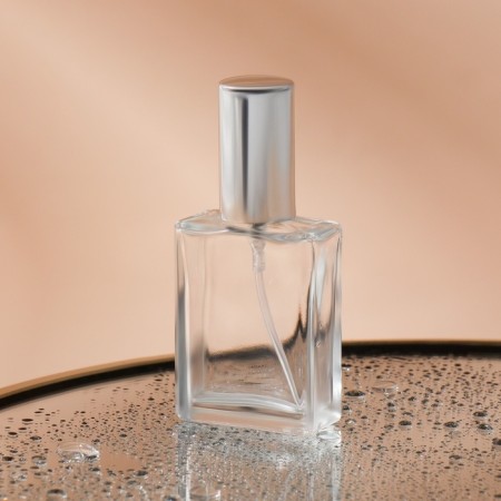 Perfume bottle, with a spray, 15 ml, silver color-4