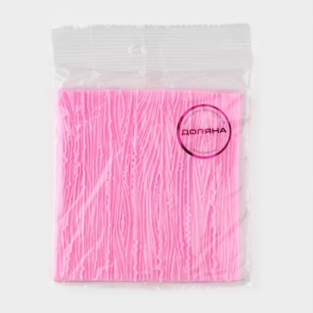 Mold Dolyana "Bark of Tree", silicone, 10.5 × 10.3 × 0, 3 cm, pink color-5