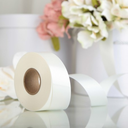 Ribbon for decor and gifts white, 3 cm x 45 m